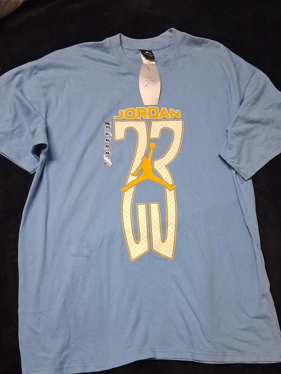 Jordan Other - Jordan Men’s Light Blue Short Sleeve Tee with Yellow Graphic